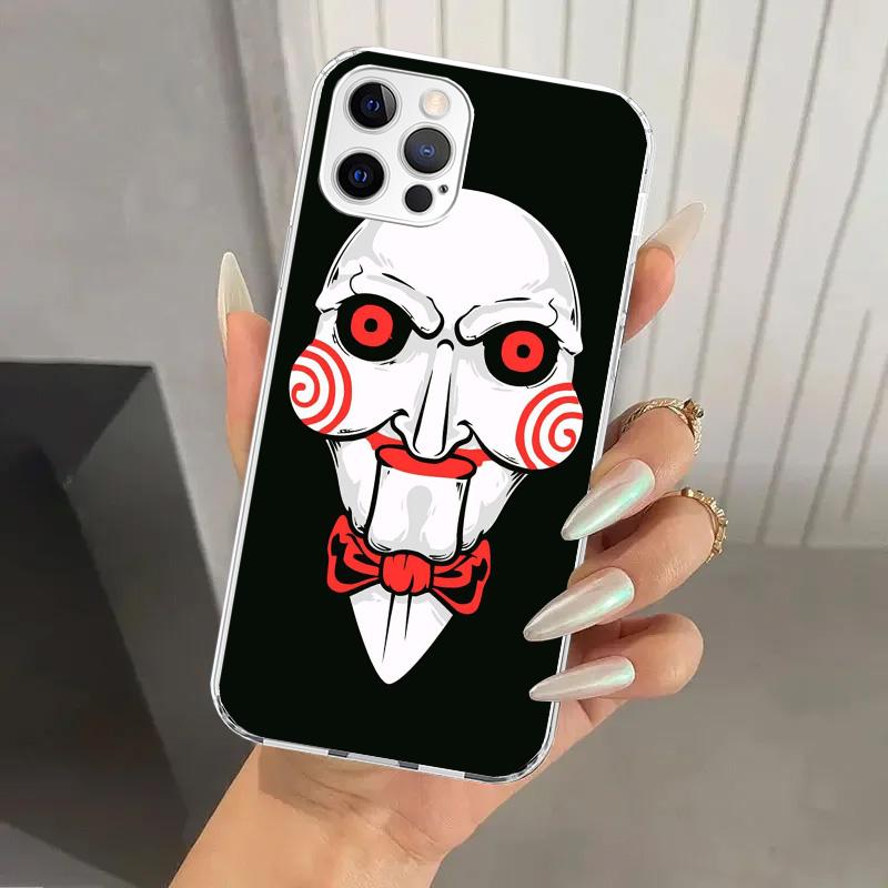 The Jigsaw Killer Horror Phone Case for Iphone 17 Air 16 15 Plus 14 13 Mini 12 11 Pro Max 16E 7 8 SE 2020 Soft Funda Print Shell