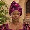 Polyester African Gele Headwrap Front Knot Elegant Headpiece Chic Nigerian Yoruba Turban  Party