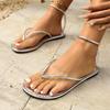 Fashion Women Flat Slippers Summer Outdoor Casual Sandals Women Round Toe Flat Female Solid Color Fashion Beach Flip-flops Zapatos Mujer
