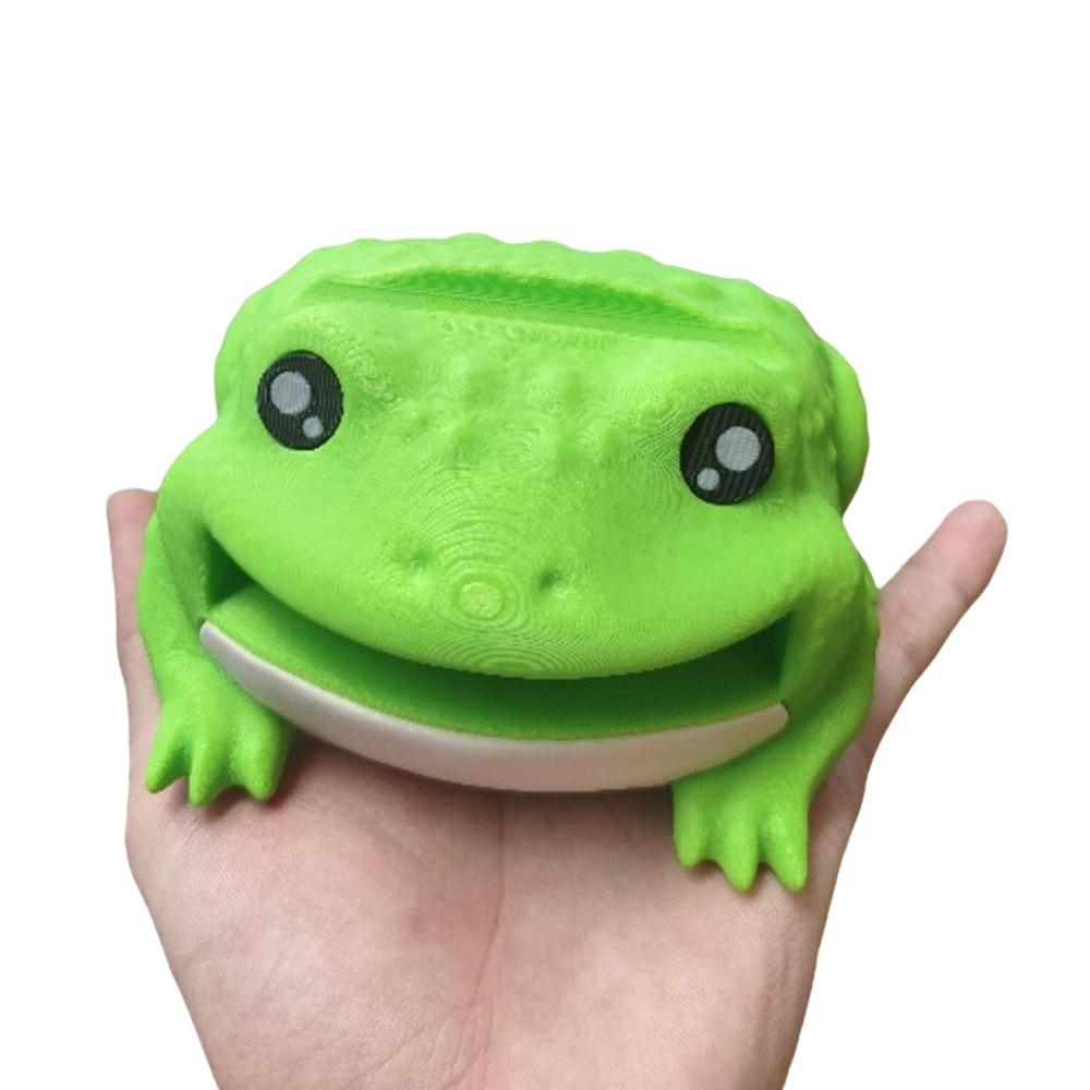Cute Frog Shape Frog Desk Organizer Matte Finish Memo Holder Durable Pen Rest Slot Desk Decor