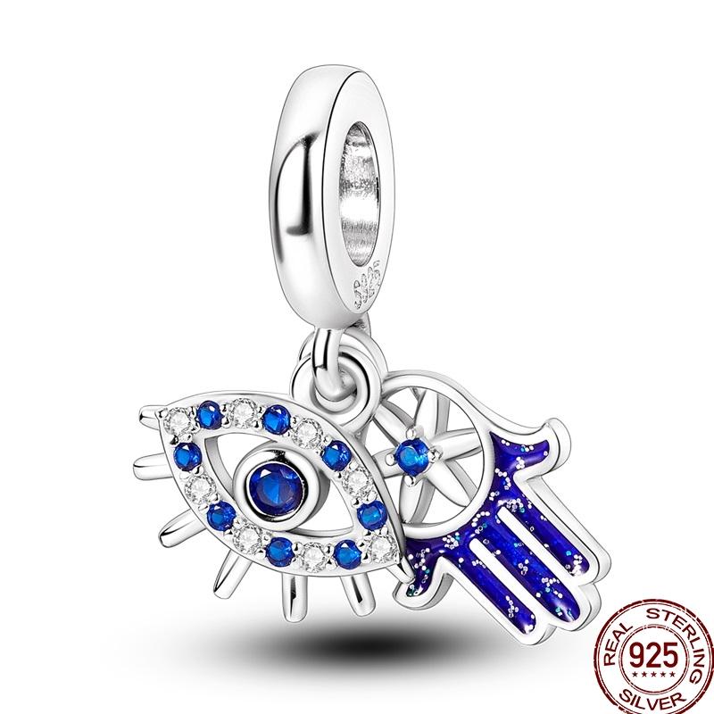 Copper Devil'S Eye Fatima Hand Charms Beads Tarot Cards Pendant Fit Original Bracelet Women Diy Jewelry Accessories