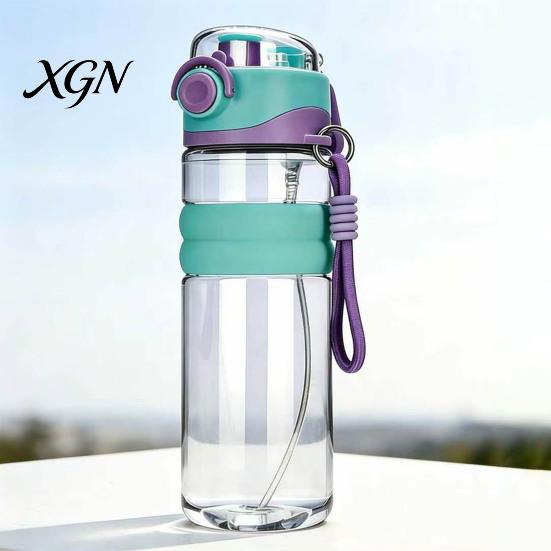 Heat Resistant Drinking Vessel Spray Sports Water Bottle, 750ml Dual-Use Mist And Drink Cup with Safety Reusable Plastic Lock, Leak-Proof Bottle