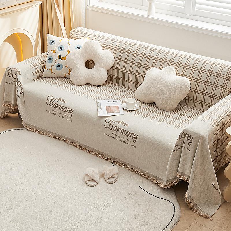 Chenille-Sofabezug, universeller Couch-Handtuch, staubdichter Sofakissenbezug, Anti-Katzen-Kratzschutzbezug, Sofadecke, Teppich