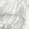 Women's Elegant Elastic High Waist Solid Color A-Line Pleated Puffball Hem Casual Flowy Balloon Bud Midi Skirts