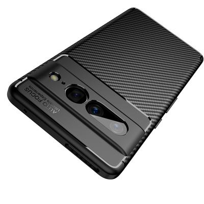 Pokrowiec z włókna węglowego na Google Pixel 7 Pro Etui Bumper Silikonowe Funda Google Pixel 7 Pro Ultracienkie Etui na Google Pixel 6 7A 8A