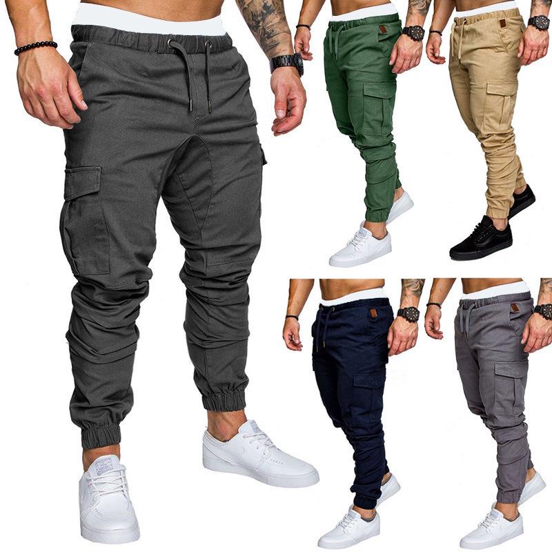 Men's Slim Fit Cargo Running Trousers for Autumn/Winter