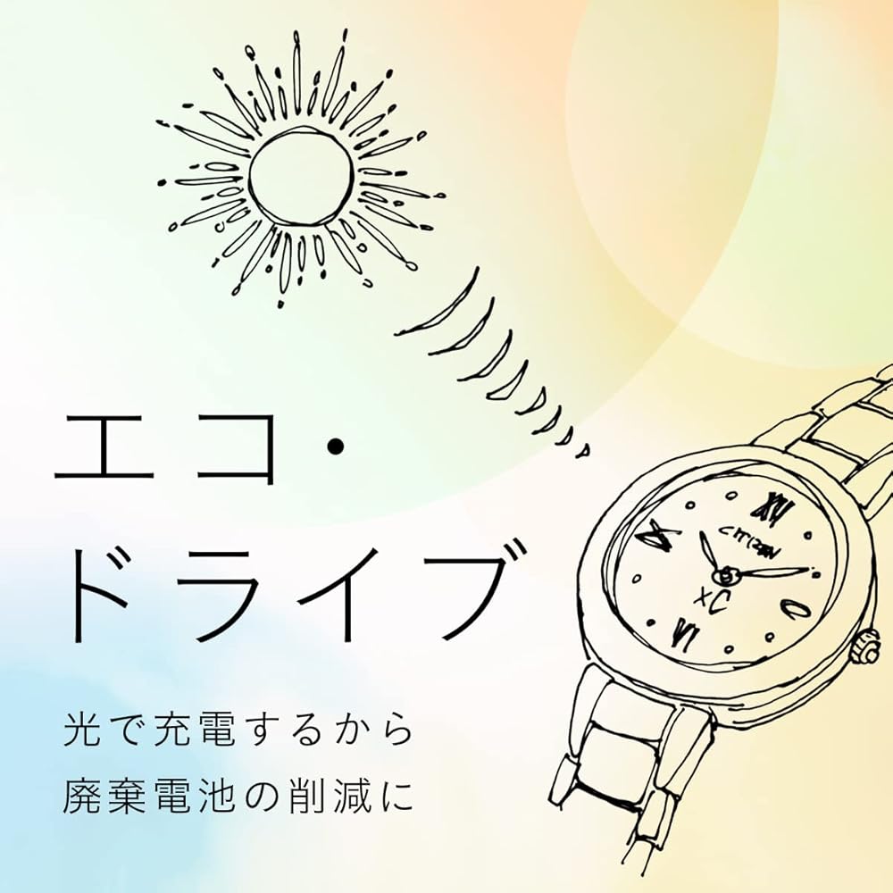 Citizen xC Eco-Drive Solar Watch Titanium Sapphire Glass Waterproof Lightweight Analog Women's Business Sakura Pink Silver
