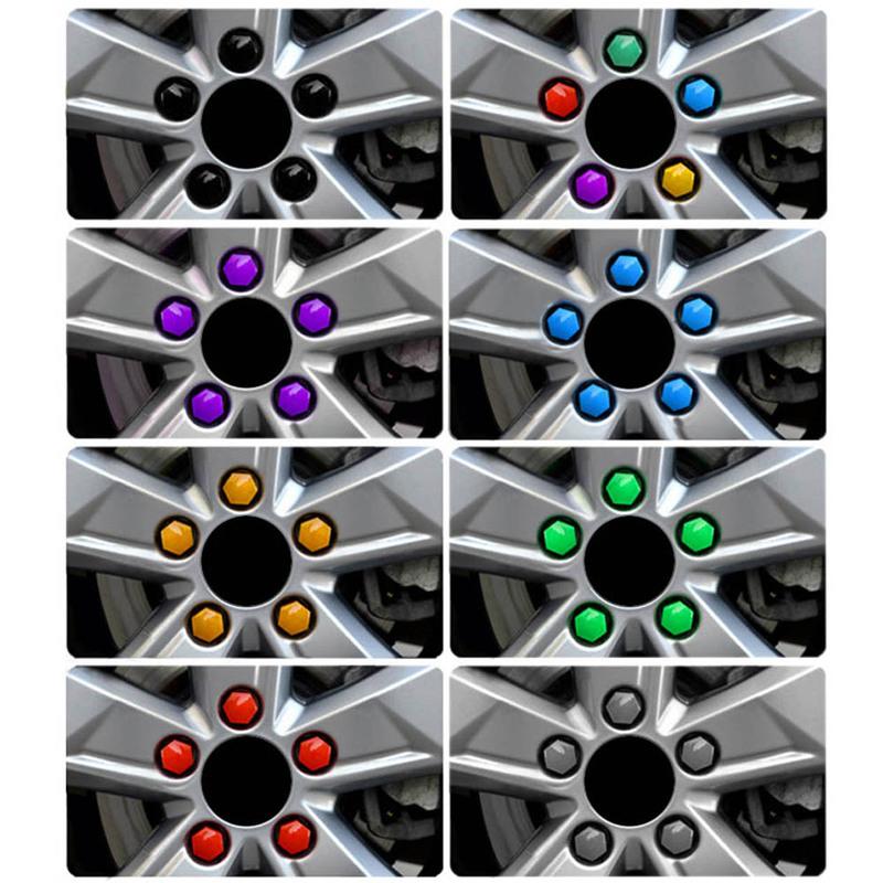 20Pcs 17/19/21mm Caps for Bolts Wheel Bolts Plugs Caps Anti-Rust Screws Cover Wheel Nuts Cap Decoration Styling Car Accessories