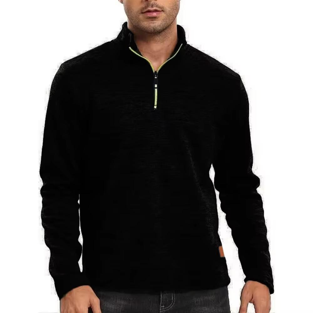 Autumn and Winter Long-sleeved Half-zip Stand-up Collar Pullover Sweater