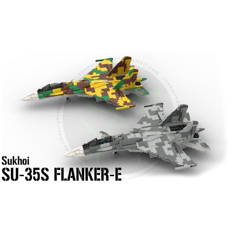 Platinum Brick MOC-36720-2 Sukhoi SU-35 Flanker E Fighter Jet Model - 1:3 Scale