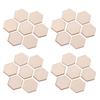 100Pcs Hexagon Blank Wood Chips Unfinished Wooden Plate Decorative Arts Crafts DIY Making Wedding Tags Christmas Blank Gifts