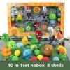 Plants vs Zombies 2 Spielset Kaktus Erbsenschießer Kokosnusskanone Echtes Spielszenen Figuren Ornamente Weiches Silikon Geburtstagsgeschenk Junge