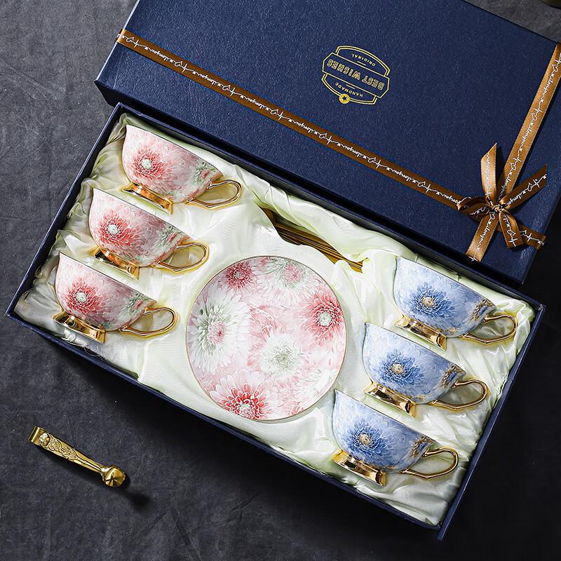 Jun Shiqi Ensemble Tasse à Café Européenne en Porcelaine de Luxe