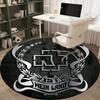 1 Stück Home Runder Teppich Büro Runder Teppich Außen Geschenk Dekoratives Silbernes Kreuz Design Bodenmatte Einzigartige Verzierung RC2790