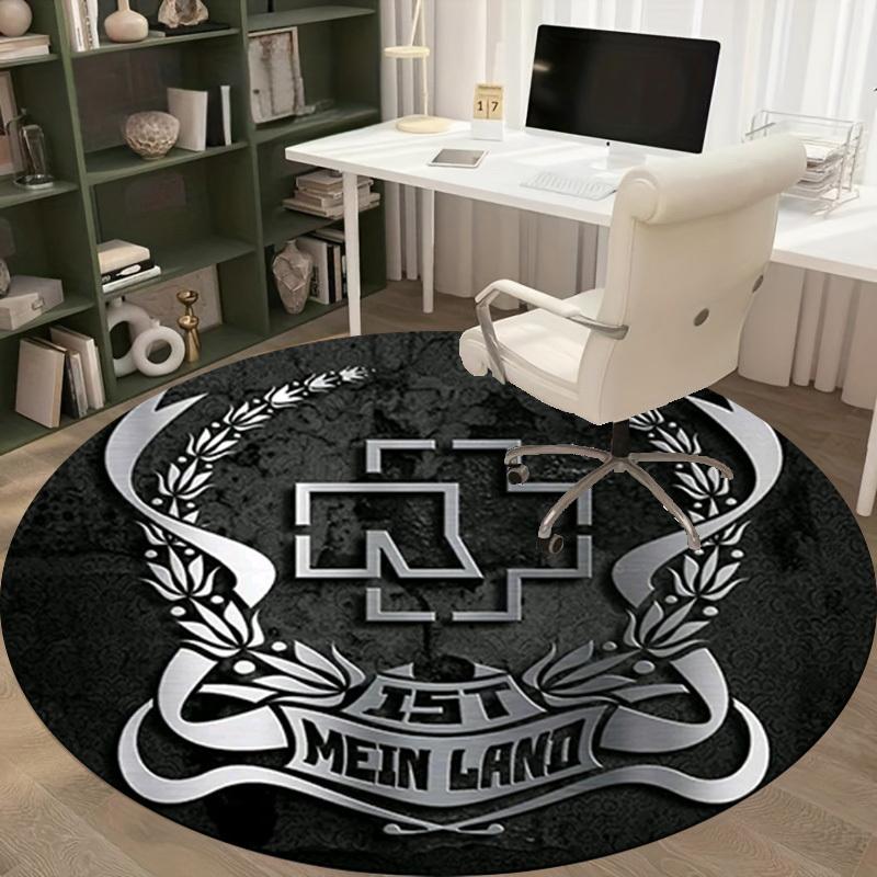 1 Stück Home Runder Teppich Büro Runder Teppich Außen Geschenk Dekoratives Silbernes Kreuz Design Bodenmatte Einzigartige Verzierung RC2790