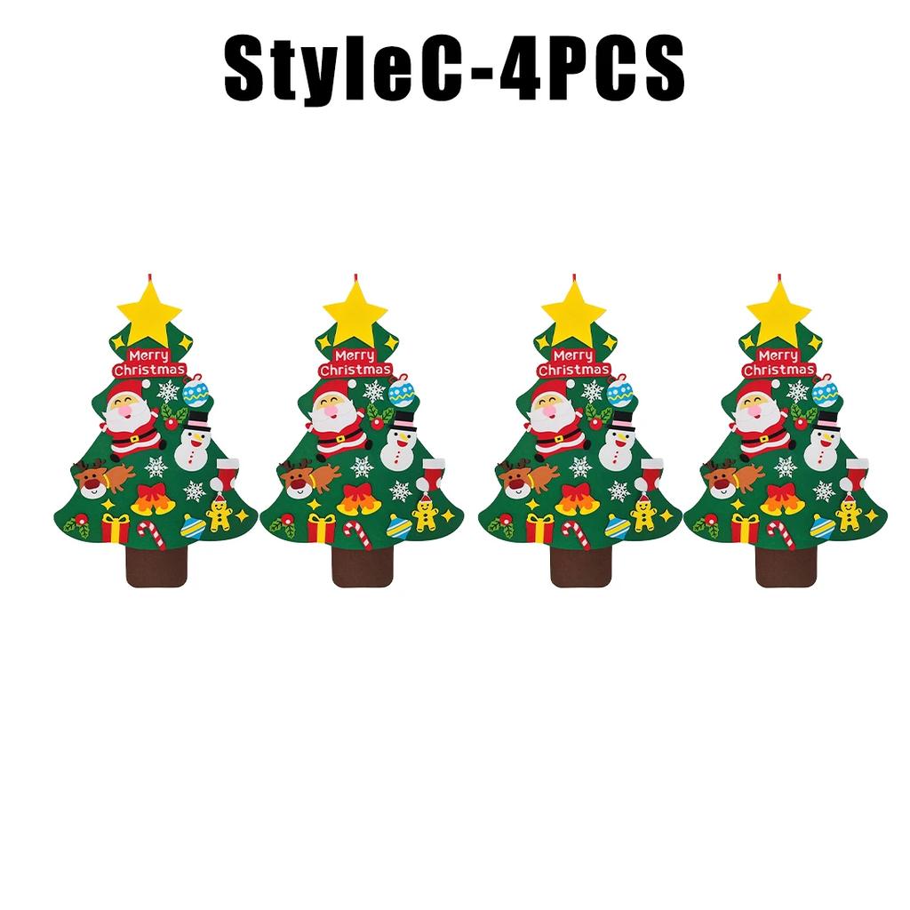 Weihnachtsdekoration Kinder Handgemachtes Ornament Pädagogischer 3D-Baum Neu Filz Vliesstoff Weihnachtsbaum