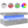 Coffee Table with LED Lights Concrete Grey 90 x 50 x 40 cm