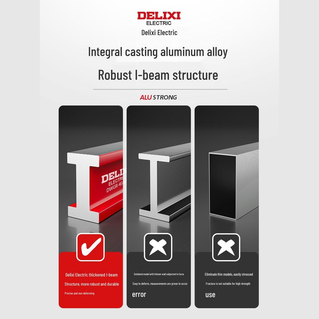 Delixi High Precision Aluminum Spirit Level with Magnet, Small Digital Display Magnetic Ruler