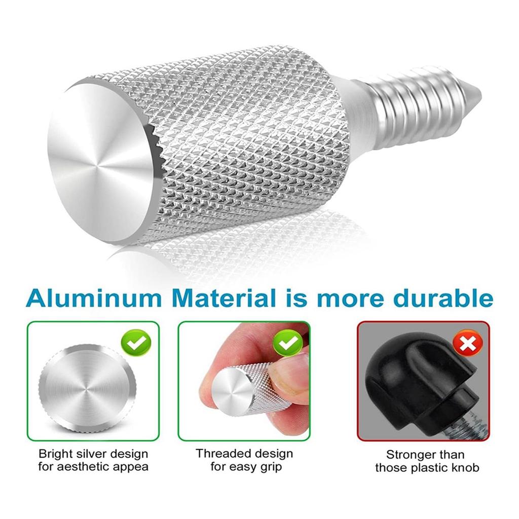 For Kitchenaid Stand Mixer Attachment Knob Thumb Screws & Cap Hub, Premium Stainless Steel, for Stable & Safe Operation