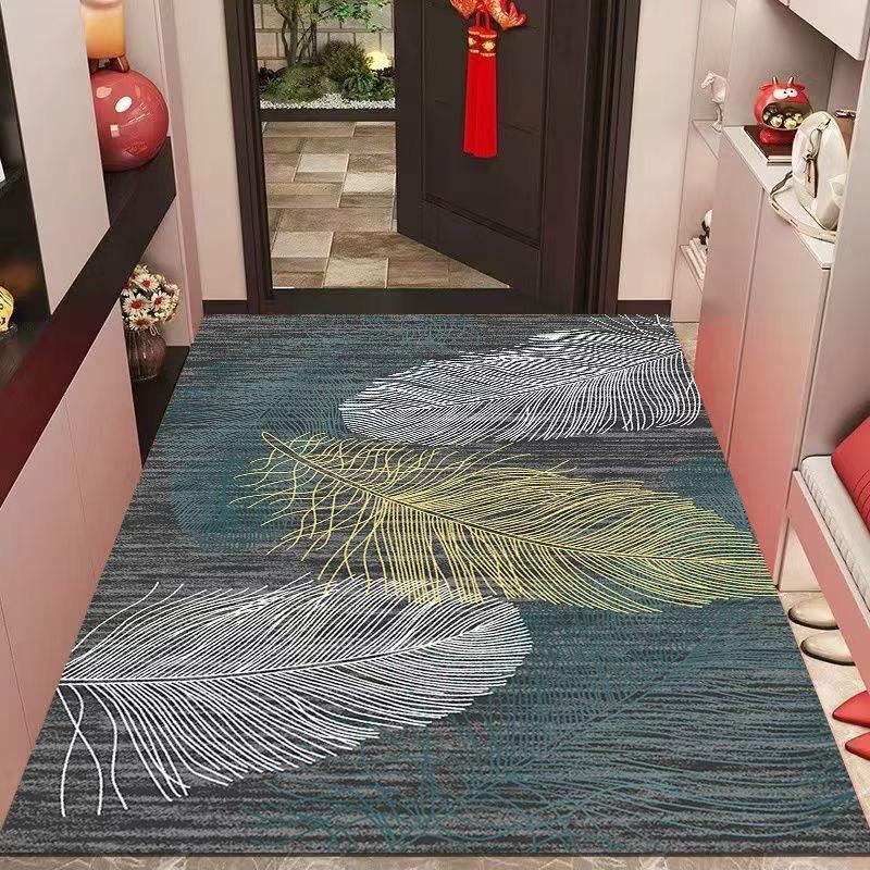 Entrance Carpet At The Foyer Dirt Resistant Crystal Velvet Carpets Absorbent Foot Mats Door Mats