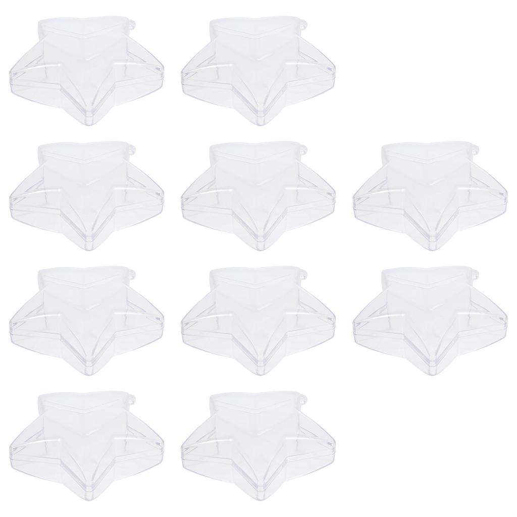 10pcs Pentacle Candy Boxes Creative Plastic Gift Boxes For Christmas Wedding Party Home Decor Present Storage Container