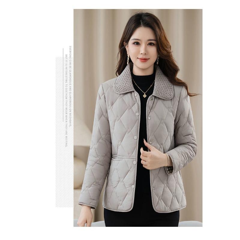2025 New Fashion Women's Stitched Lapel Button Pocket Fashion Solid Color Casual Cotton Jacket