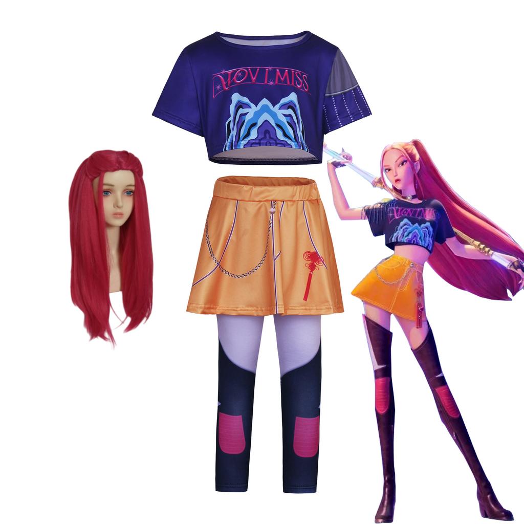 2025 Kpop Kostium Cosplay Łowcy Demonów Rumi Zoey Mira Cosplay Styl Dziewczęcy Ubrania na Występ Sceniczny Halloween