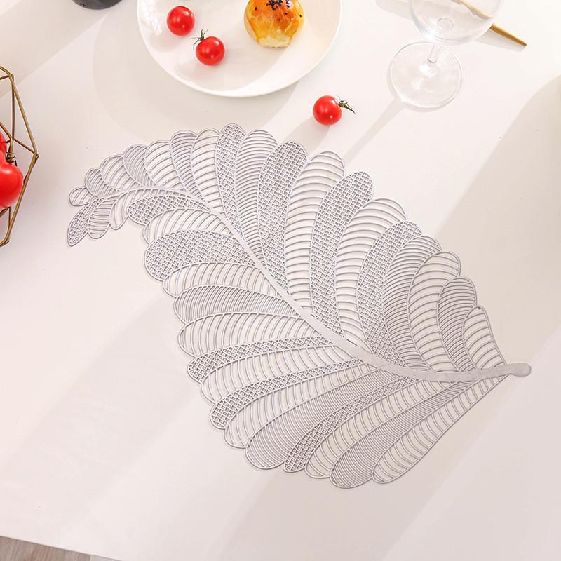 1 Stück Hohl PVC Groß Kreative Phönix Blume Isolieruntersetzer Restaurant Platzset Küchentisch Schüsselmatte Hochzeitsfeier Dekoration