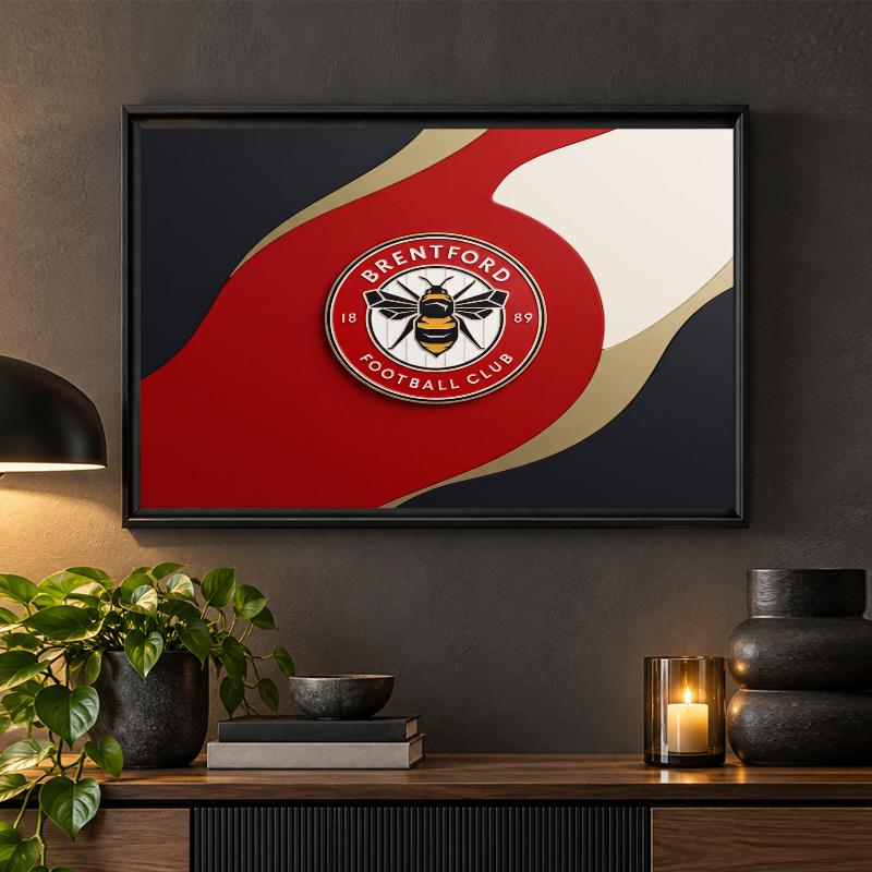 Brentford Football Diamond Painting Kit 5D Full Drill DIY Diamond Mosaic Wall Art Home Decor