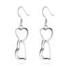 Golden Tone Irregular Double Hoop Dangle Earrings Geometric Drop Earrings Trendy Statement Ear Jewelry for Party Dating Gift