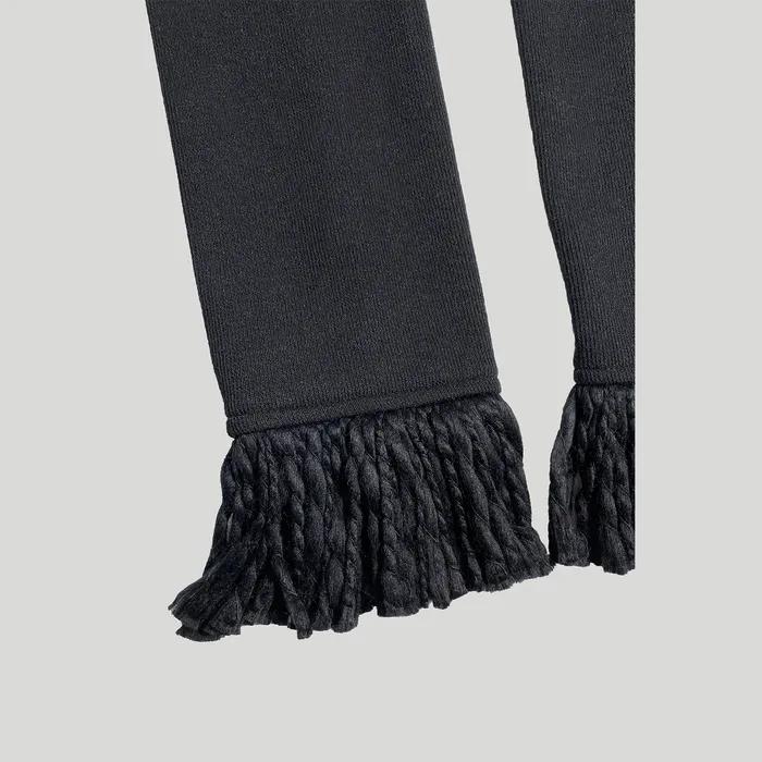 KNIT FRINGE LEG WARMER