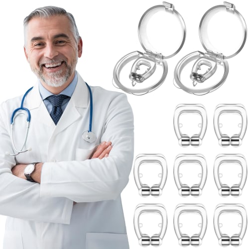 

Silicone Nose Clips: Expand your nasal passages and promote nasal breathing to prevent snoring! Washable, reusable, and comes with a dedicated case. U