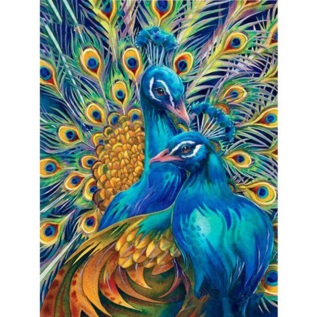 DIY Павлин 5D алмазная живопись животное Алмазная вышивка наборы крестиков полная круглая дрель Алмазная мозаика домашний декор подарок