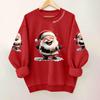 Ladies' Casual And Fashionable Round Neck Top With Christmas Print Hooded T-shirt Long Sleeved Sweatshirt