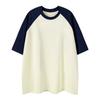 Pure Cotton Multicolored Heavy-duty Couple T-shirt with Shoulder Sleeves for Short-sleeved Women