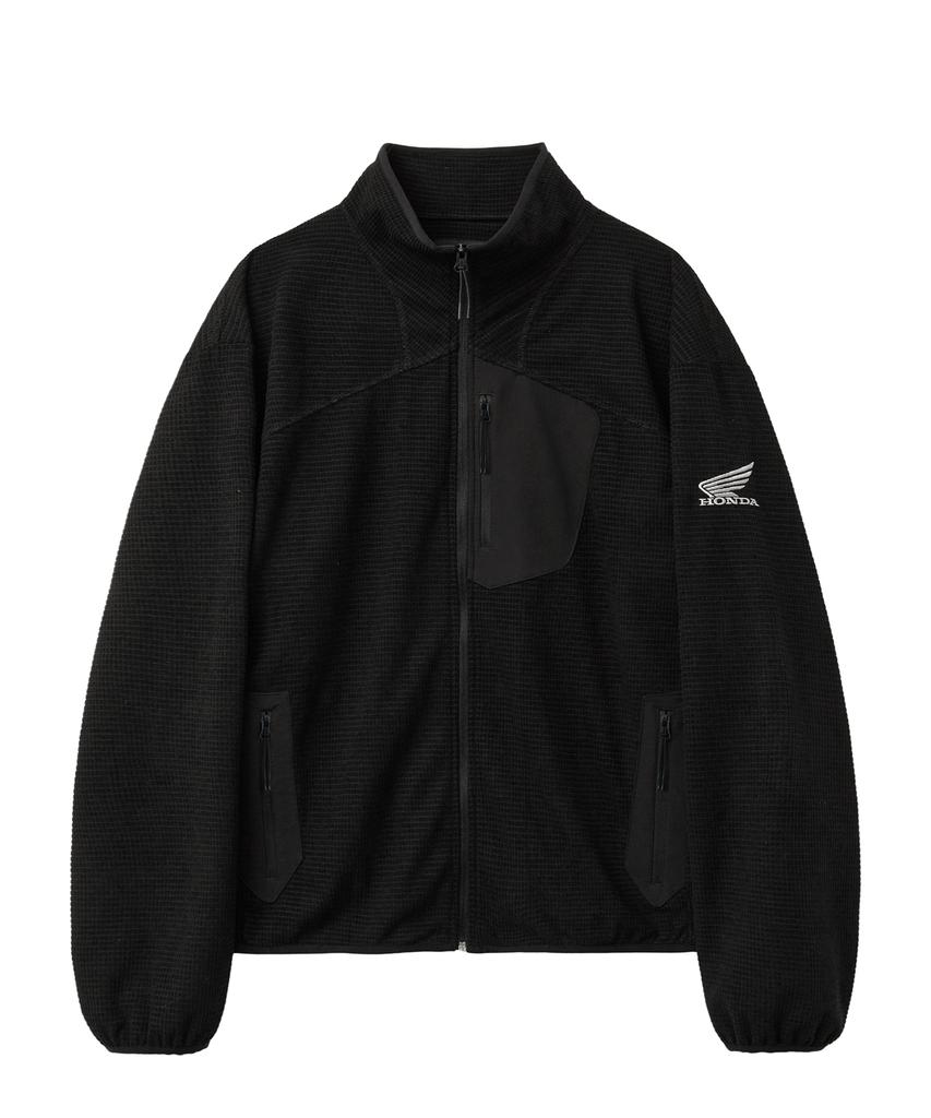 Phyps Motorcycle H-Tech Grid Fleece Jacket Black