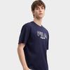 FILA Summer Breathable Versatile T-Shirt Men tops Mystic-Blue F11M439110FDB