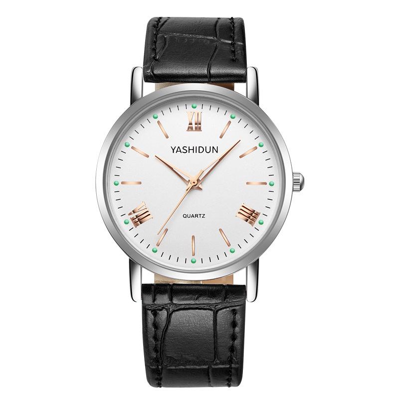 Luminous Quartz Watches: Stylish Men's, Women's & Couple's Waterproof Designs with Steel or Leather Bands