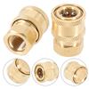 Brass High Pressure Washer Adapter Hydraulic Couplers Fittings 1/4" Quick Connect Socket To 1/4" Female NPT Garden Irrigation