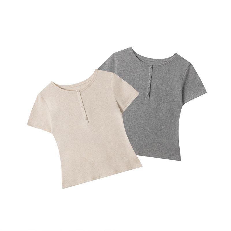 HeyHenry Summer 2025 Slim Fit Two-Piece Hot Girl T-Shirt Set