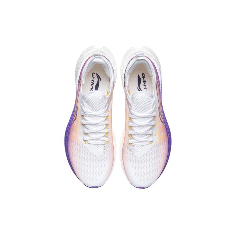 New LiNing Feidian Discovery Dopamine Dressing Low Top Running Shoes Women's White Purple ARMR006-3