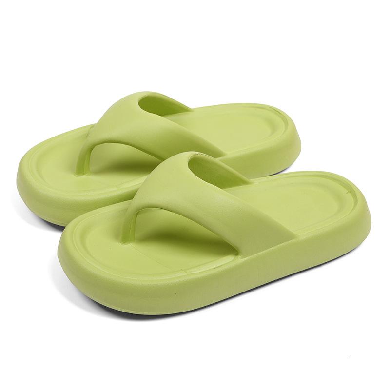 Flip-flops women's summer foot pinch thick bottom wear sandals beach couple new men's bathroom bath non-slip slippers
