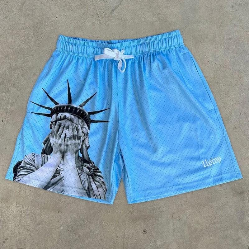 

FlowStreet Summer Hot Selling 3D Printed Flame Printed Shorts, Quick Drying Sweat Absorbing Sports Shorts XXXL