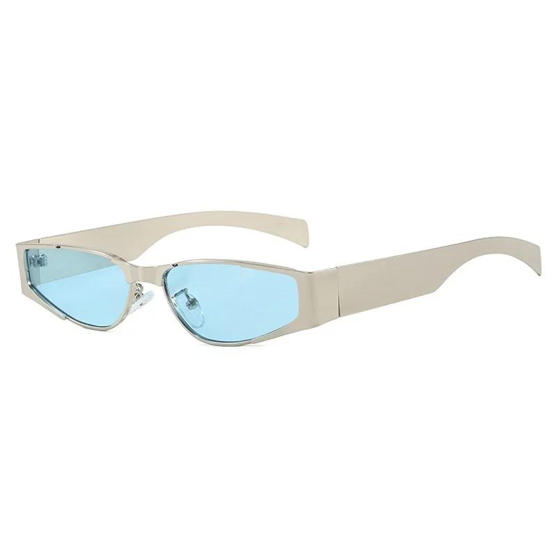 

Neutral Fashion Small Rectangular Sunglasses Ladies Hip-hop Retro Metal Frame Trendy Glasses Personalized Style