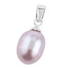 Ciondolo con Perla d'Acqua Dolce Naturale 9x per Collana Fascino di Moda Gioielli Viola