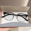Retro classic half-frame eyebrow frame anti-blue light glasses fashionable trendy finished myopia glasses ruffian handsome versatile frame glasses