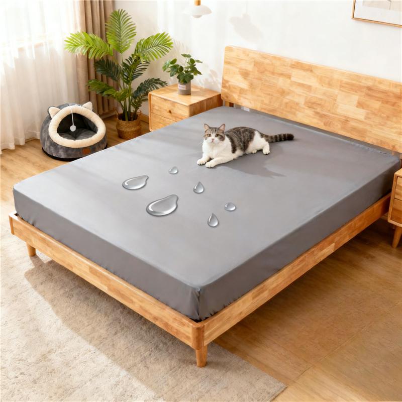 Fashion Waterproof Mattress Cover Quilted Fitted Sheet 140*200 160*200 Mattress Protector Solid Color Bed Cover