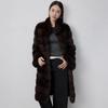Eco-friendly Russian Sable Black and Gold Fur Coat for Women - Spring 2026 Collection, Thick and Warm, Versatile Design.