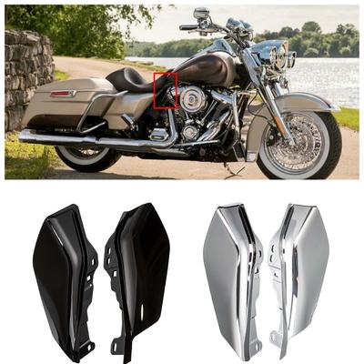 Motosiklet Siyah/Krom Orta Şasi Hava Deflektörü Koltuk Altı Motor İçin Harley Electra Glide Road King Street Glide 2017-2019
