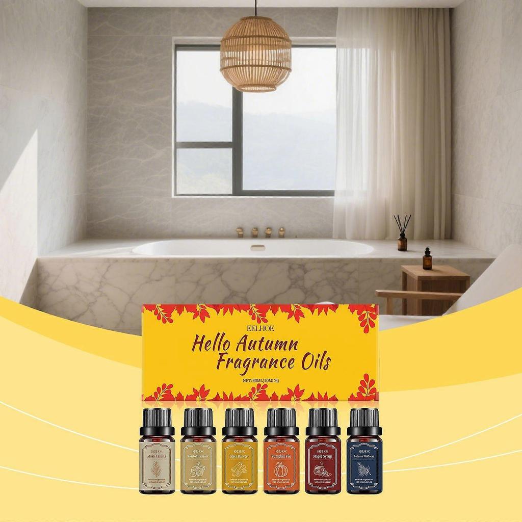 Autumn Aromatherapy Essential Oil Set Exudes A Warm Fragrance Creating A Cozy Atmosphere At Home With Plant Aromatherapy